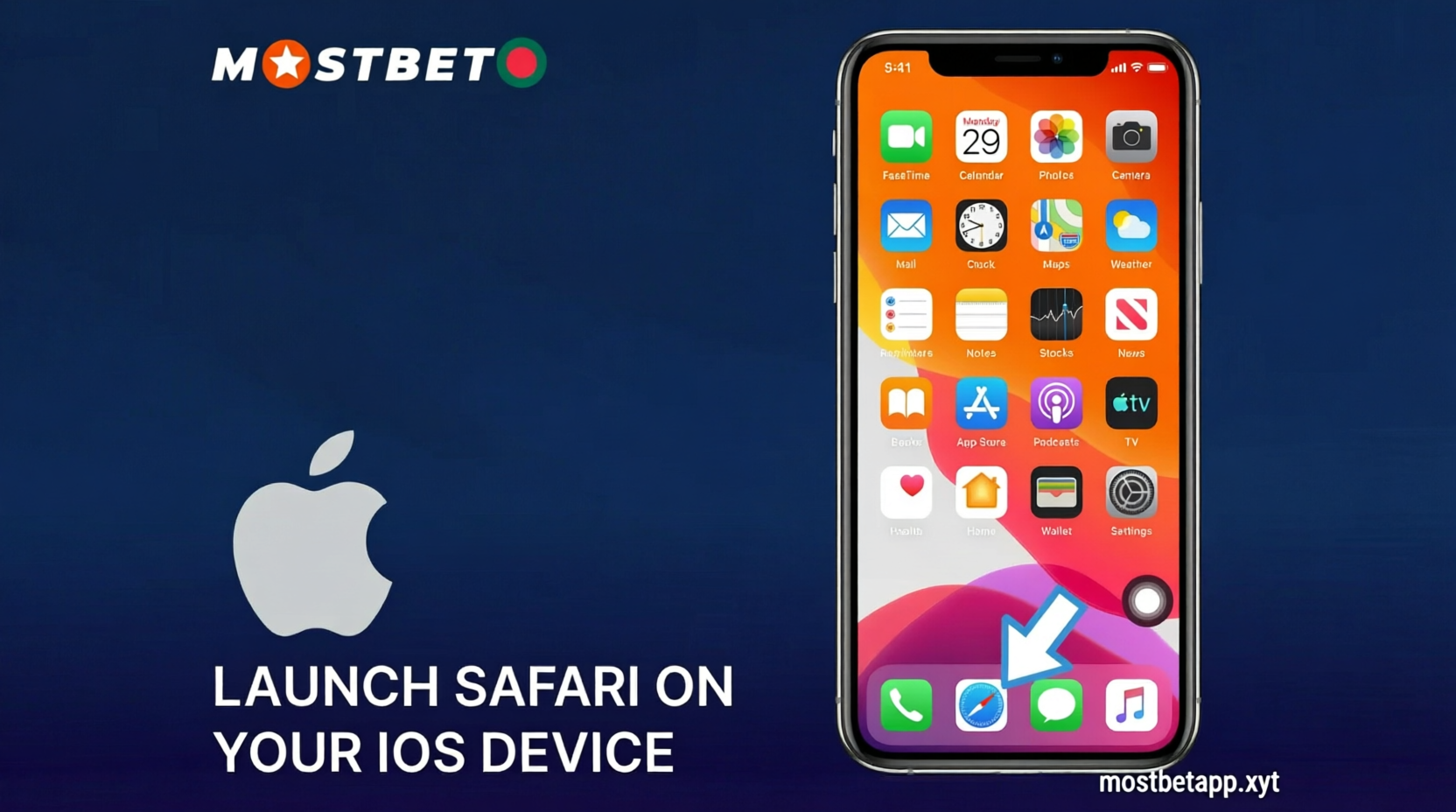 Step 1: Launch Safari on your iOS device to install the Mostbet app